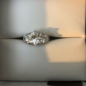 3 Stone Moissanite Ring